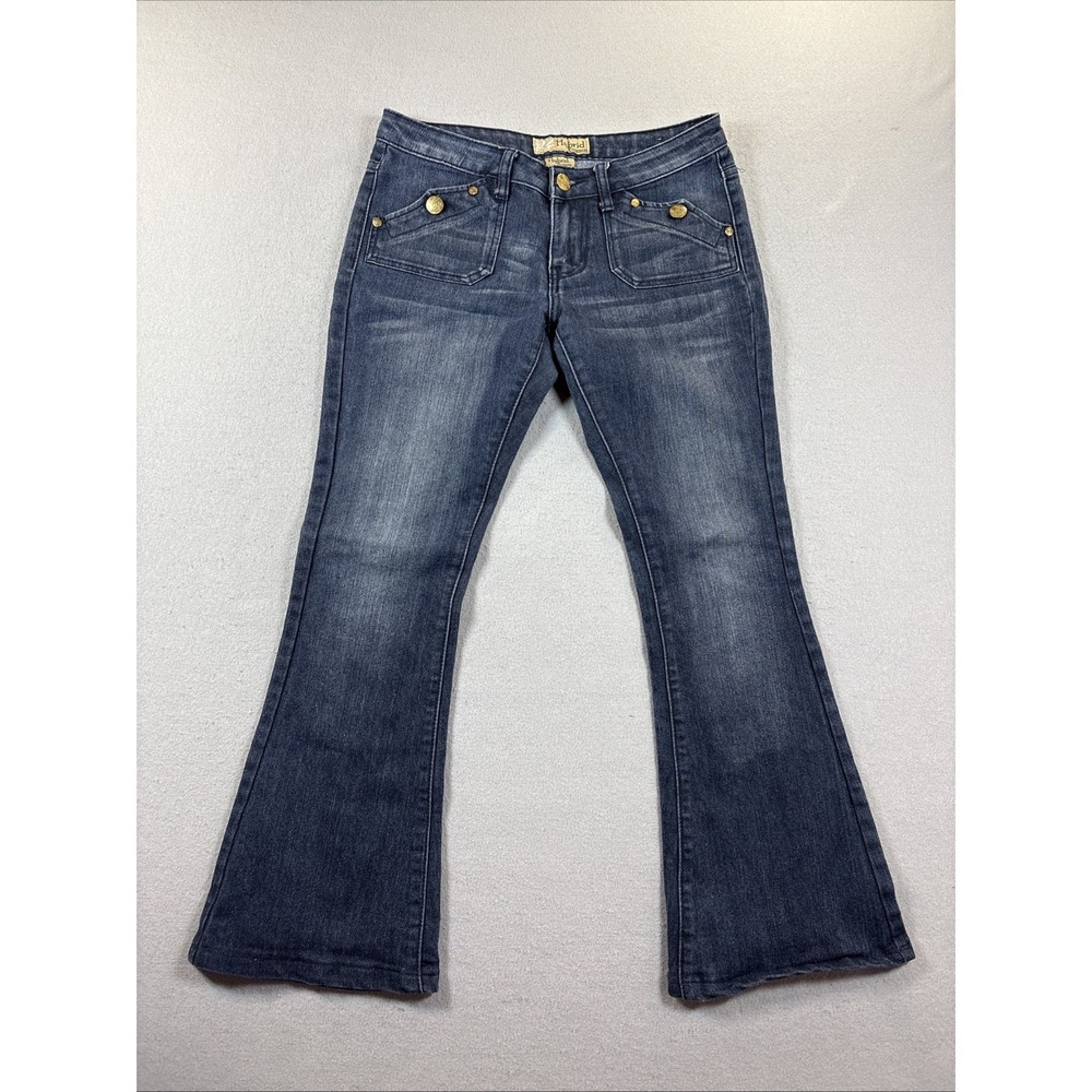 Hybrid & Company Bootcut Jeans Women's Size 7 Low Rise Flap Pockets Western